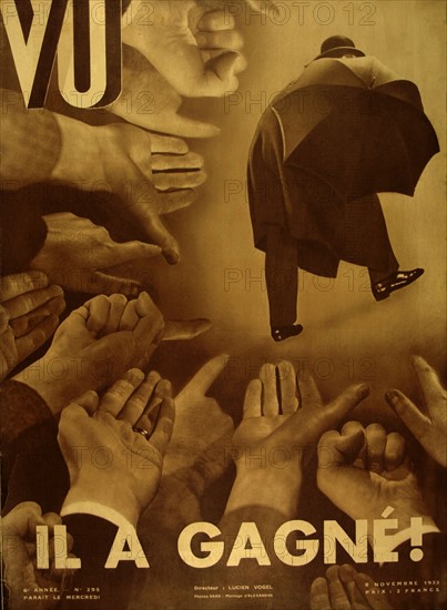 Couverture du Journal "Vu" : "Il a gagné !" (1933)