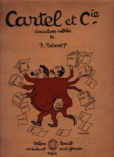 Caricature de J. Sennep contre le cartel des gauches (1926)