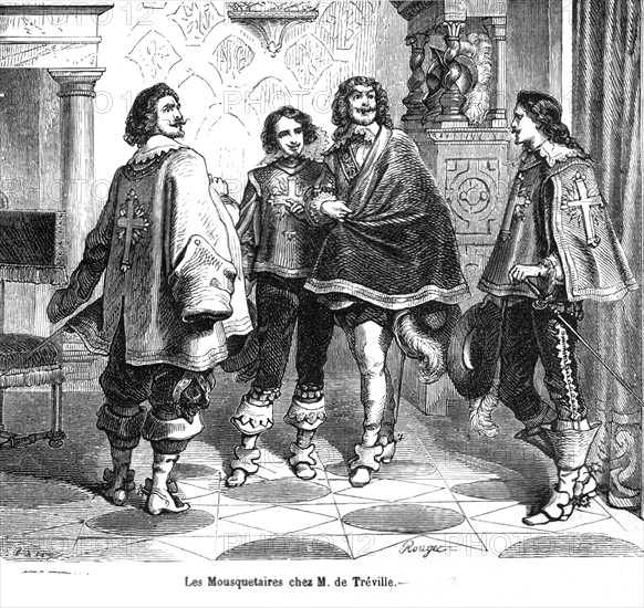 Les trois mousquetaires, Les mousquetaires chez M. de Tréville