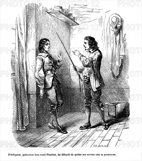 The Three Musketeers, illustration featuring d'Artagnan