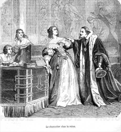 Les trois mousquetaires, Le cardinal de Richelieu chez Anne d'Autriche