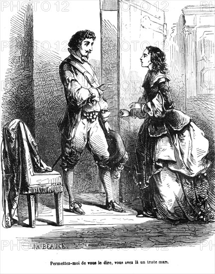 The Three Musketeers, D'Artagnan with Mrs Bonacieux