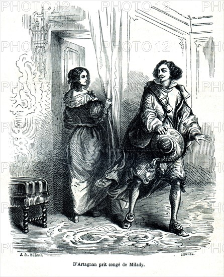 Les trois mousquetaires, D'Artagnan et Milady