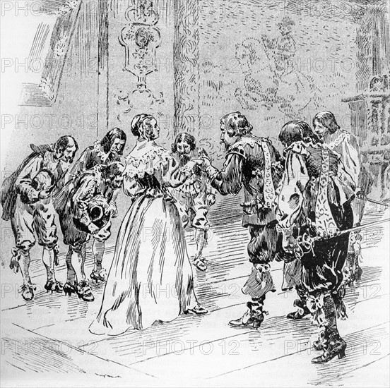 Illustration by R. de la Nézière. "Twenty Years After" (Sequel to "The Three Musketeers").