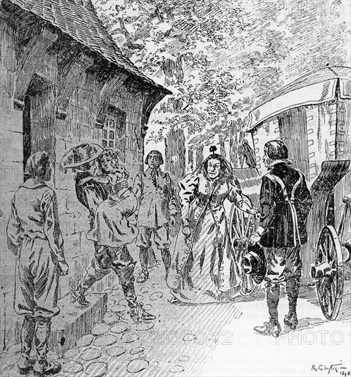 Illustration by R. de la Nézière. "Twenty Years After" (Sequel to "The Three Musketeers").