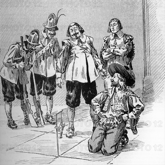 Illustration by R. de la Nézière. "Twenty Years After" (Sequel to "The Three Musketeers").