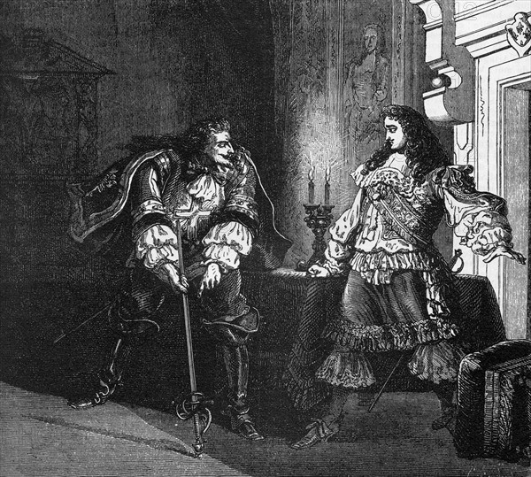 Illustration de J. Désandré et A. de Neuville. "Le Vicomte de Bragelonne".