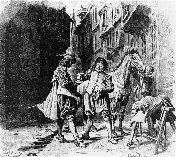 The Three Musketeers. Engraving