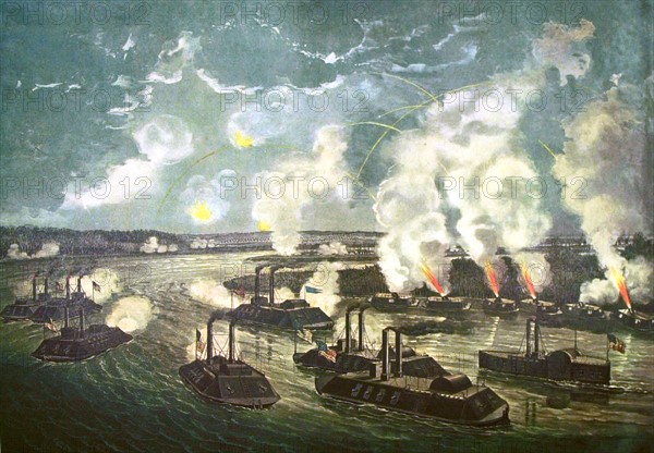 Lithographie de Currier and Ives, Guerre de Secession
