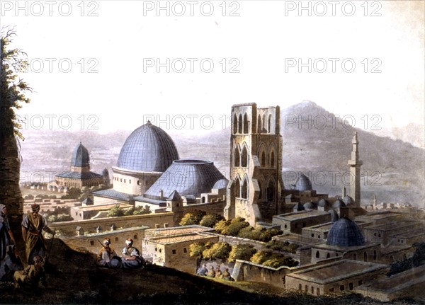 Jérusalem avec l'église du Saint-Sépulcre