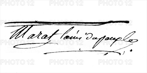 Signature de Marat