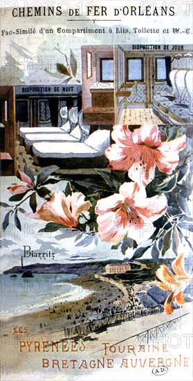 Advertising poster for the Orléans railways