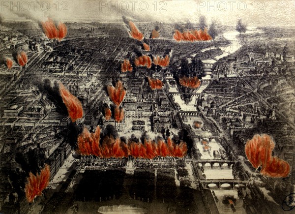 Paris on fire, 1871