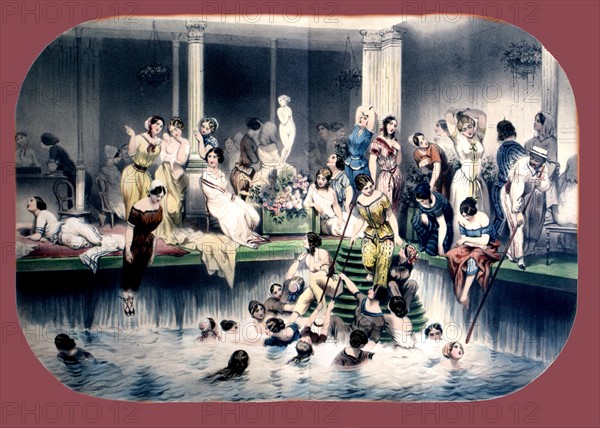 Women at the bath, in 'La vie parisienne'