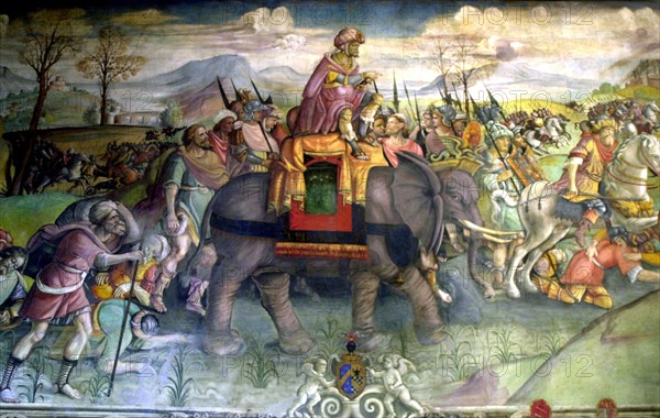 Detail of the fresco on Hannibal