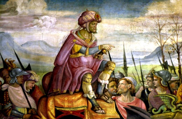 Detail of the fresco on Hannibal
