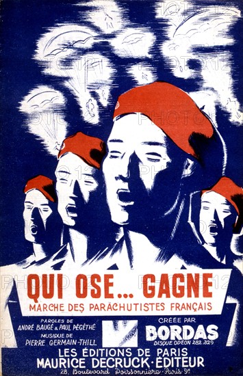 Liberation of France. Song: "Qui ose... gagne" ('He who dares... wins')