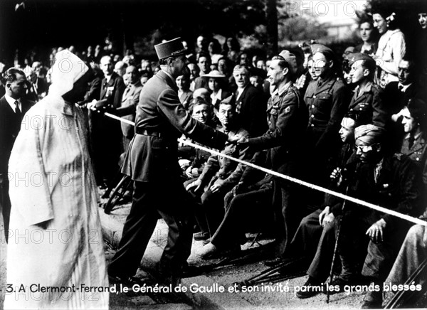 Libération de la France. Le général de Gaulle à Clermont-Ferrand