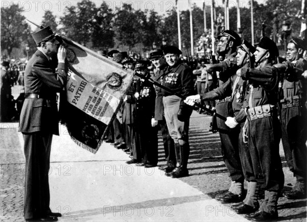 Liberation of France. Victory parade in Paris, 1945