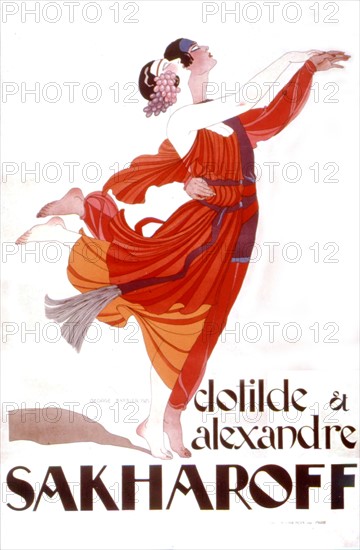 Poster, Russian ballets: Clotilde and Alexander Sakharoff