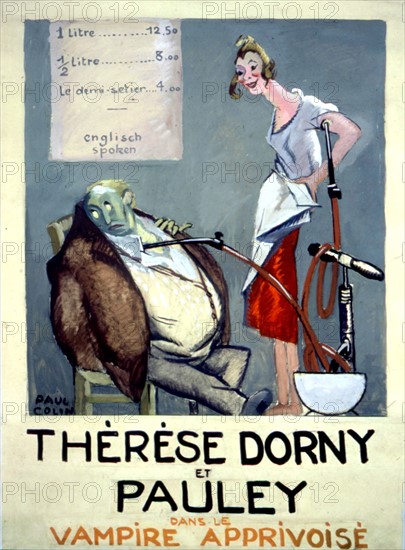 Poster for the Théâtre des Champs Elysées: Le vampire apprivoisé