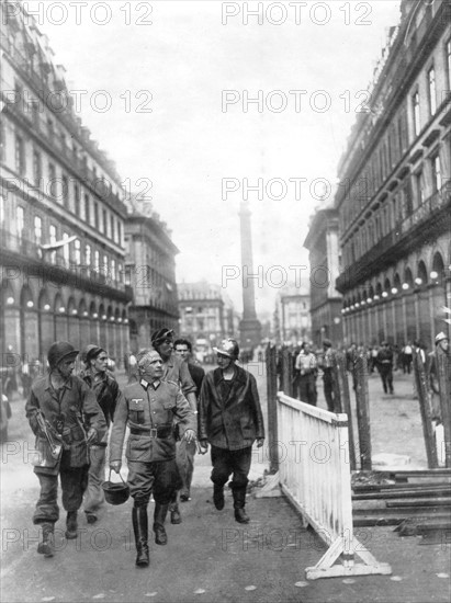 Libération de Paris. La reddition allemande, rue de Castiglione