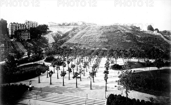 "Butte Montmartre" before the building of the Sacré-Coeur