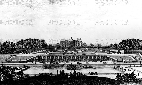 View of Vaux-le-Vicomte castle in France