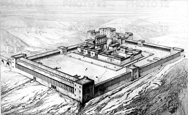 Jerusalem. Herod's Temple. Illustration by Melchior de Vogüe