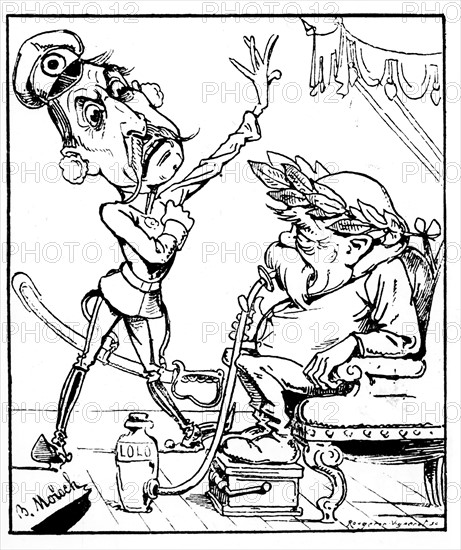 Caricature of B. Moloch in the "Illustrated Daily". Bismarck's 80th birthday