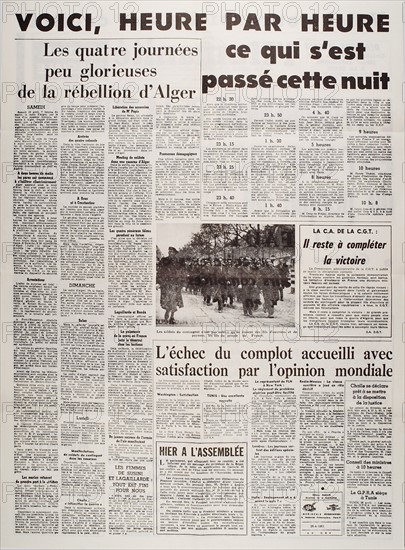 The newspaper 'L'Humanité', April 26, 1961