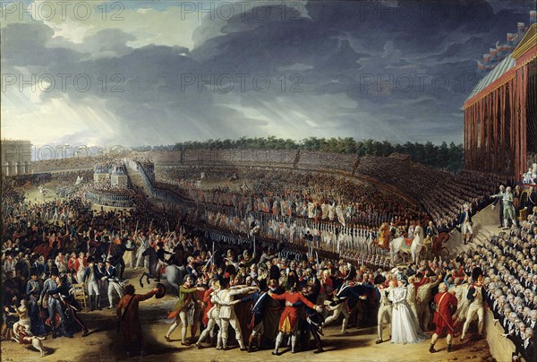 Thévenin, Fete of the Federation, July 14, 1790 on the Champ de Mars