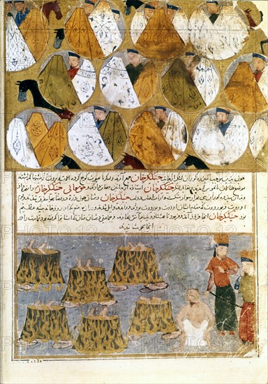 Rashid Al-Din, Tentes mongoles et prisonniers de Gengis Khan