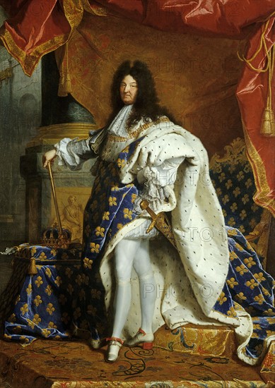 Rigaud, Portrait of Louis XIV in his coronation robe