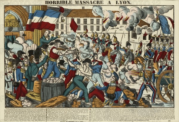 Second revolt of the canuts in Lyon in April 1834