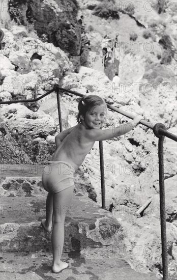 Jackie Kennedy. Vacation in Ravello (Italy). Caroline