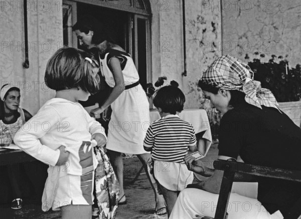 Jackie Kennedy. Summer 1962. Vacation in Ravello (Italy). Deckchair