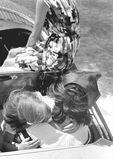 Jackie Kennedy. Summer 1962. Vacation in Ravello (Italy). Caroline