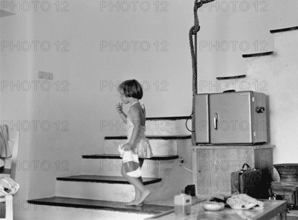 Jackie Kennedy. Summer 1962. Vacation in Ravello (Italy). Caroline