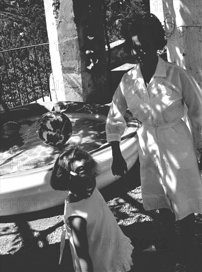 Jackie Kennedy. Summer 1962. Vacation in Ravello (Italy). Caroline