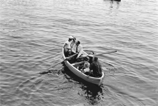 Jackie Kennedy. Summer 1962. Vacation in Ravello (Italy). Boat