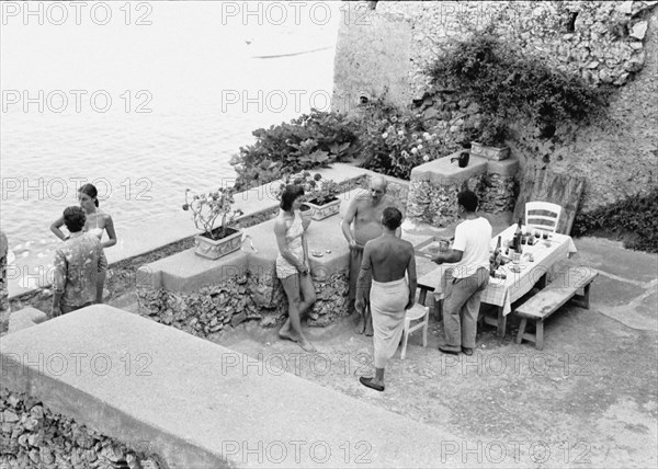 Jackie Kennedy. Eté 1962. Vacances à Ravello (Italie). Avec gianni Agnelli