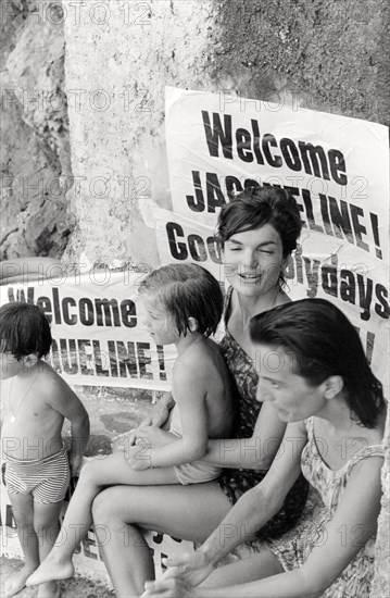 Jackie Kennedy. Eté 1962. Vacances à Ravello (Italie).