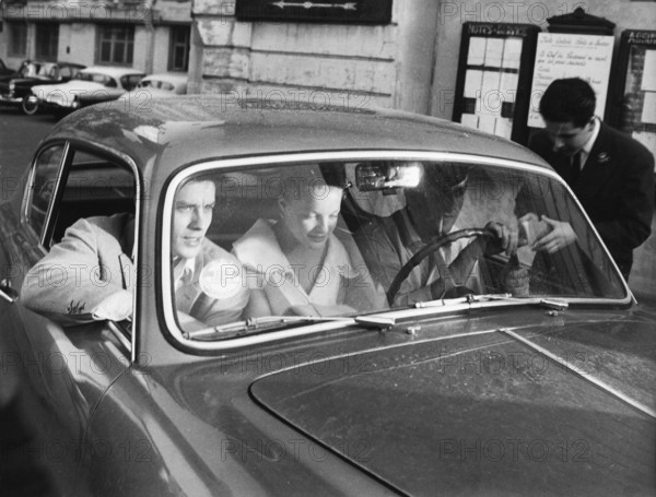 Alain Delon et Romy Schneider , 1962