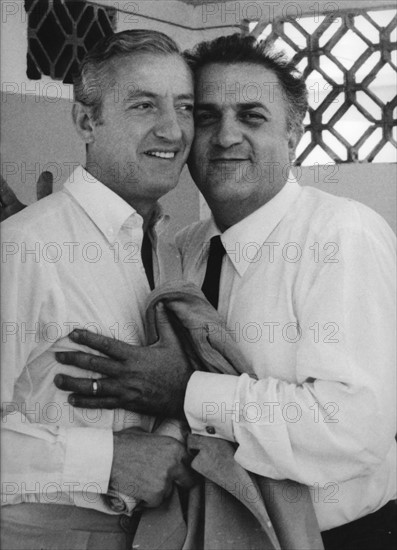 Benno Graziani and Federico Fellini, 1965