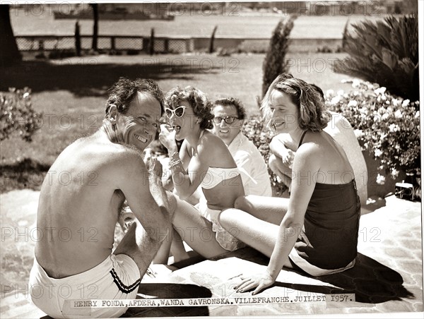 Henry Fonda, Afdera Franchetti and Wanda Gawronska