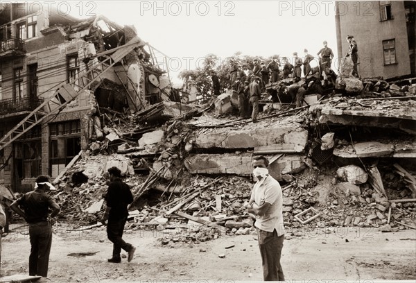 Skopje after the earthquake.