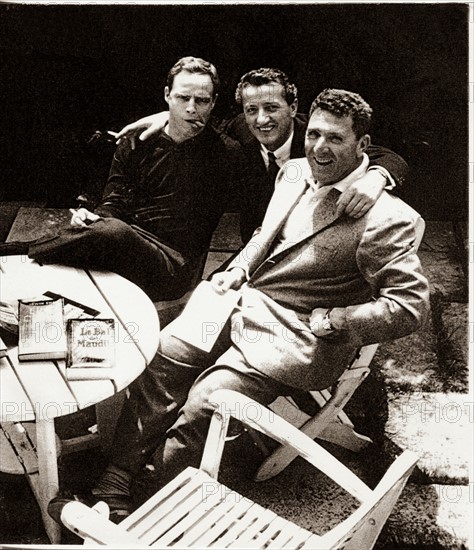 Marlon Brando, Benno Graziani, Irwin Shaw