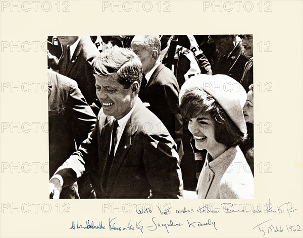 John et Jackie Kennedy - photo dédicacée
