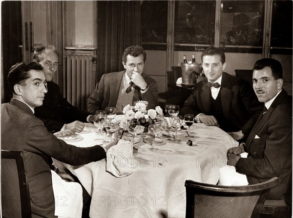 Maurice Herzog, Yves le Tourmelin, Benno Graziani, Philippe de Baleine and Jean Rigade